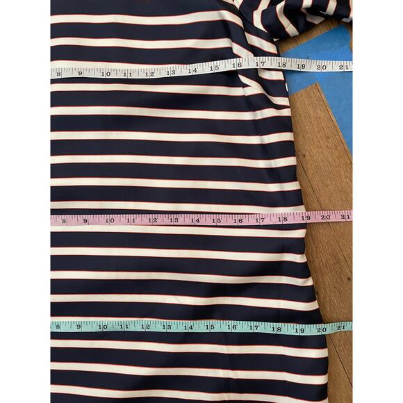 J. Crew 100% Silk Red White & Blue Striped Dress - Picture 11 of 12